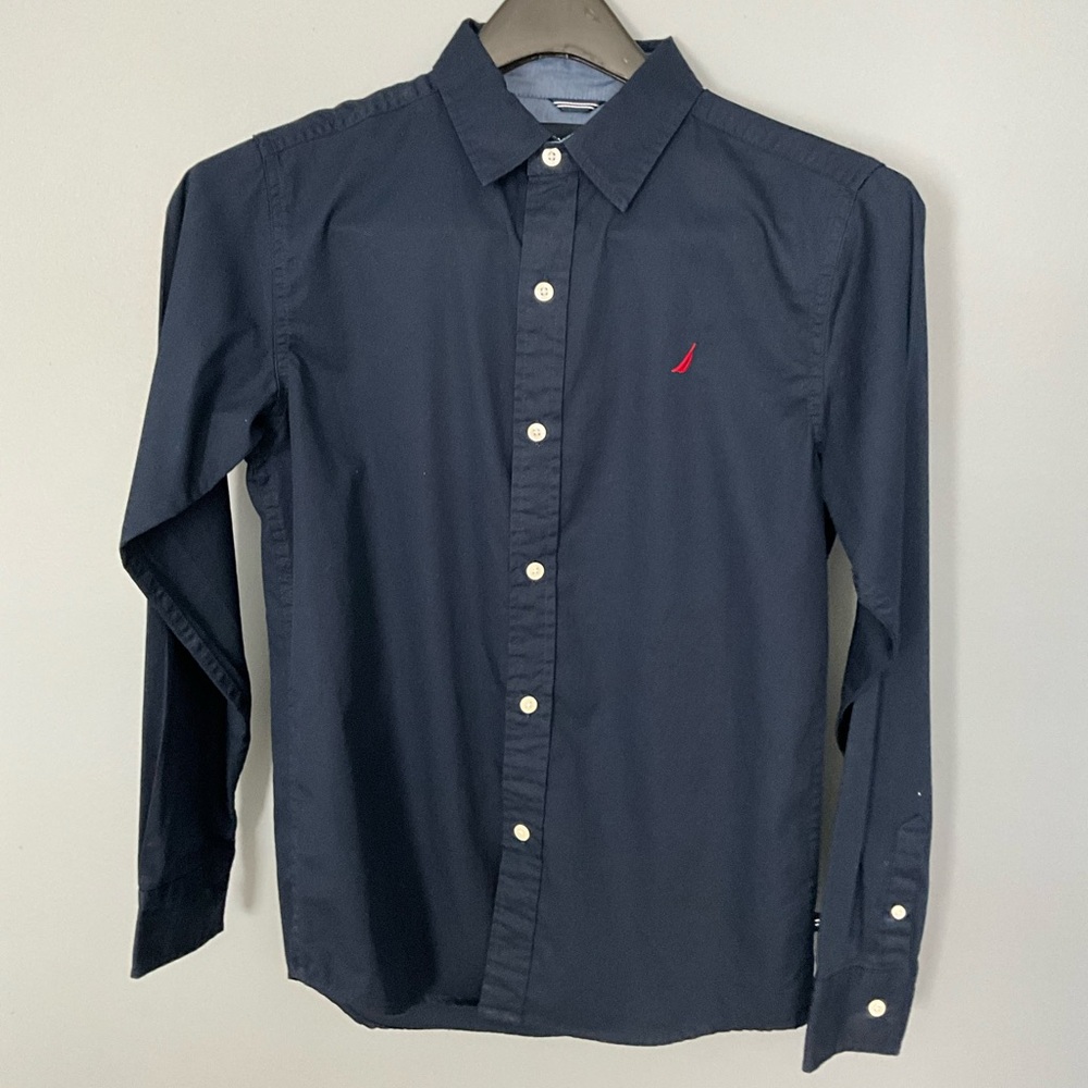 BOY’S NAUTICA LONG SLEEVE BUTTONDOWN SHIRT SIZE LARGE 14/16